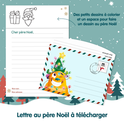 Modèle de lettre au père Noël et enveloppe à découper - Noël 2024