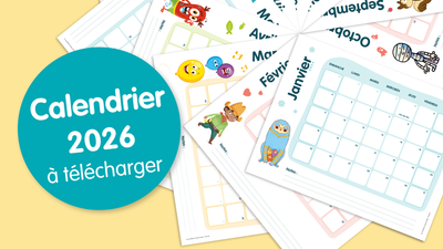 Calendrier mensuel 2026 à imprimer