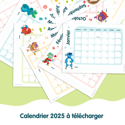 Calendrier mensuel 2025 - Pour les petits et les grands